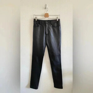 LONGCHAMP‎ Leather pants Sz Small Black